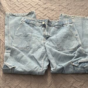 Forever 21 Premium Light Blue Jeans cargo